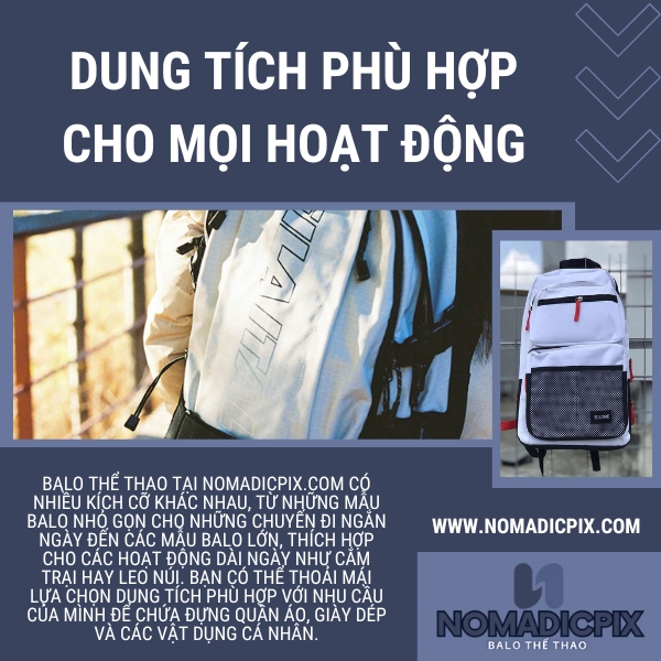 Chất liệu balo BALO THỂ THAO NOMADICPIX